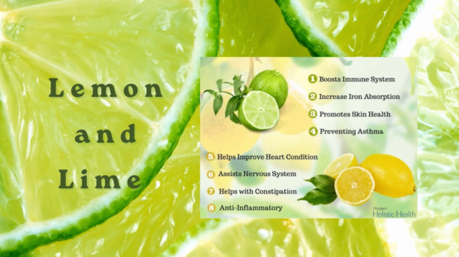 Lemon and lime health benefits from The Art of Healthy Eating & Well Being video